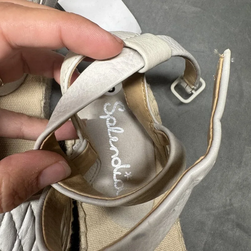 Splendid Platform Espadrilles Sandal Size 8M Seward Sandal in Light Grey‎ nwot